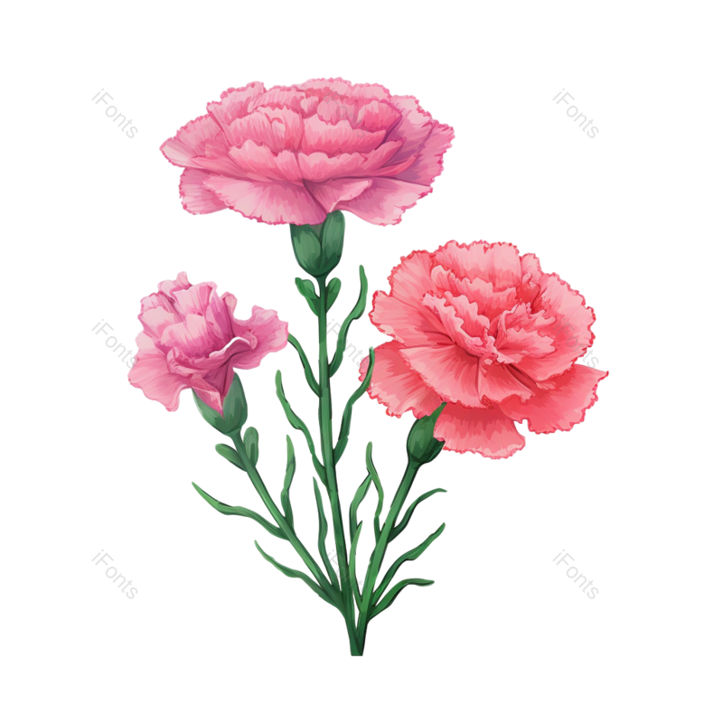 叶子图片,花卉元素,花朵插画PNG,母亲节素材免抠素材